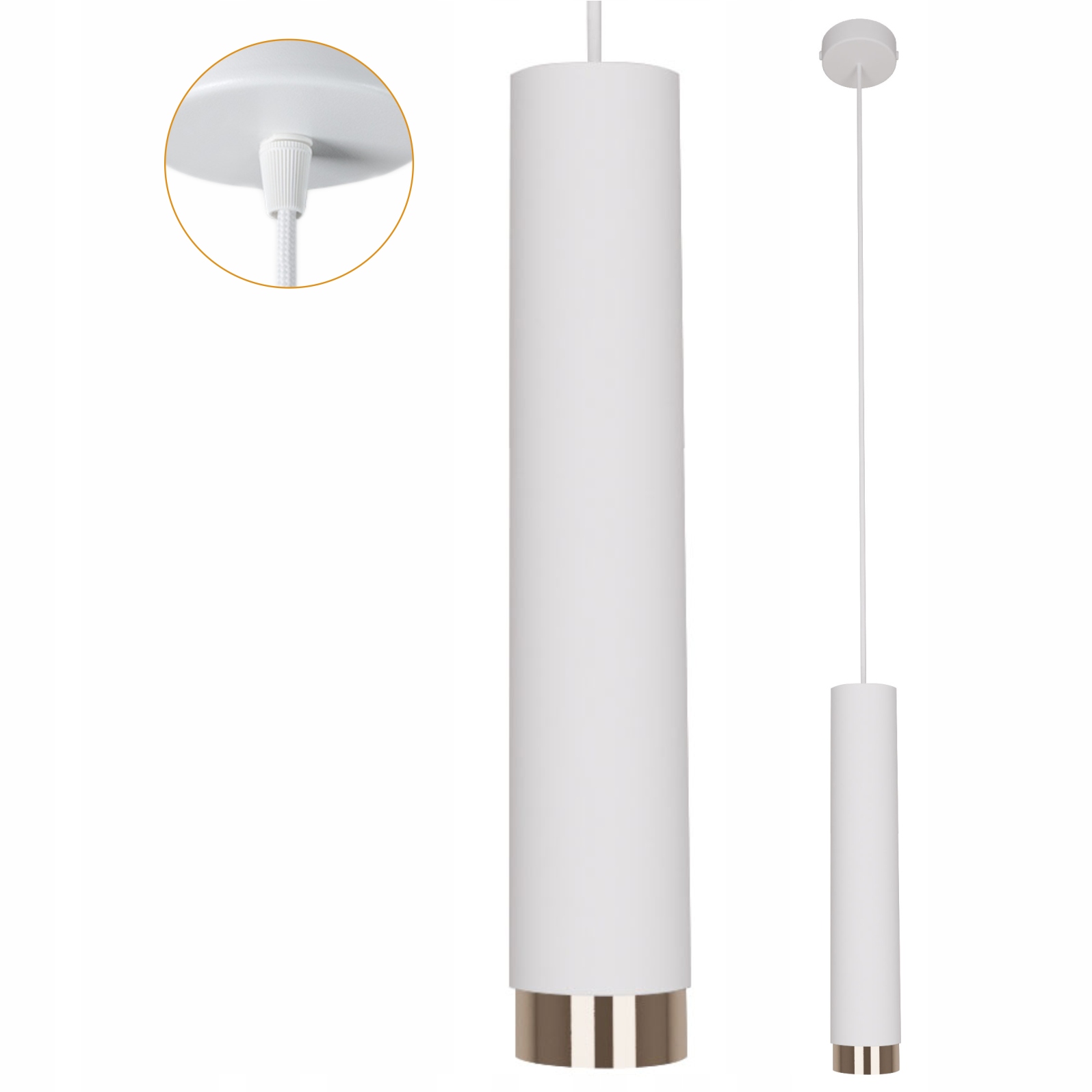 Závěsná Stropní Led Lampa Tuba Cylinder Trubka Zwis Spot Loft Metal 135 cm