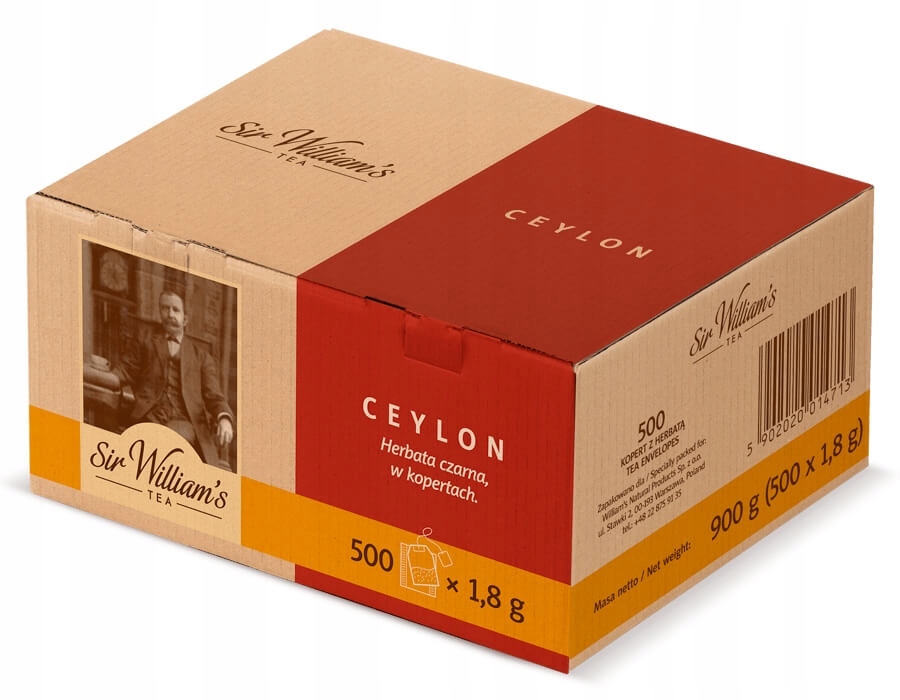 Herbata Sir William's Ceylon 500x1,8g czarna herbata cejlońska