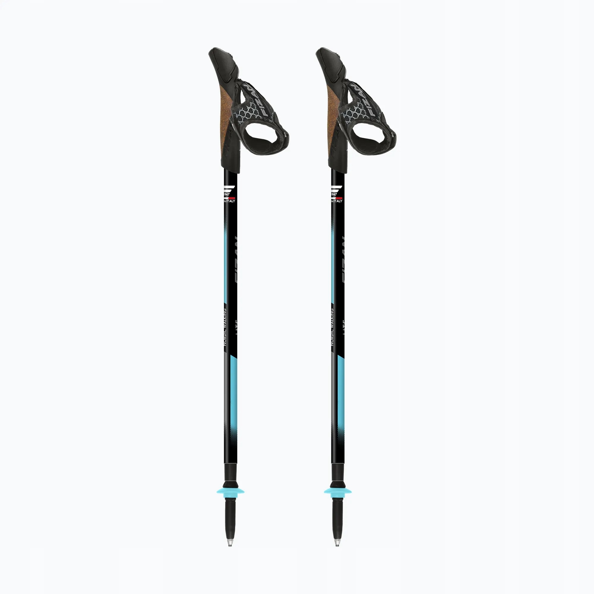 Tyčinky Fizan Nordic Walking Lite Tech 60-132 cm modré