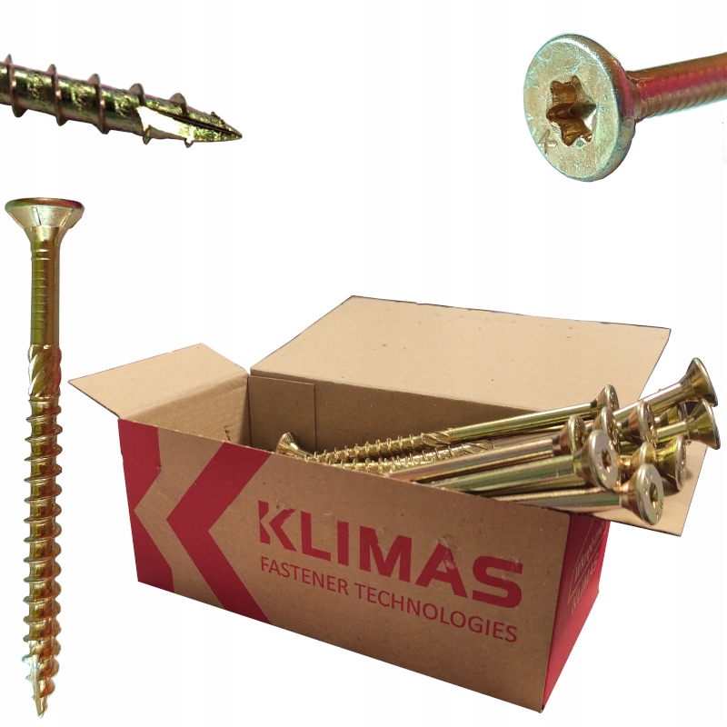 WKRĘTY CIESIELSKIE 8x240 TORX ŁEB STOŻKOWY 50szt Długość wkręta 240 mm