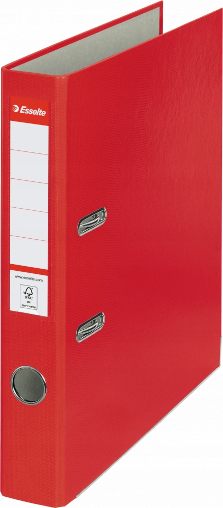 Segregator Esselte A4 50mm do 350 kartek czerwony