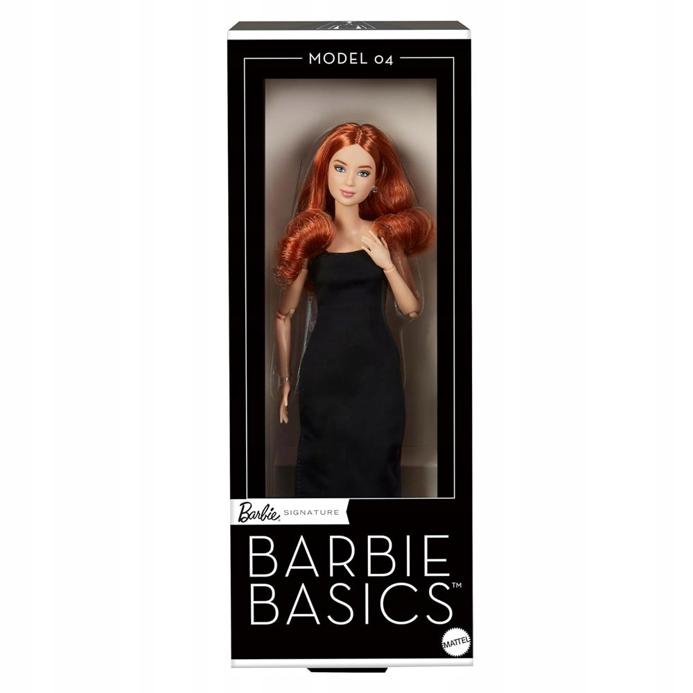 Mattel Barbie Basics Model 04 Modowa Ruda Nr 4 Długa Sukienka