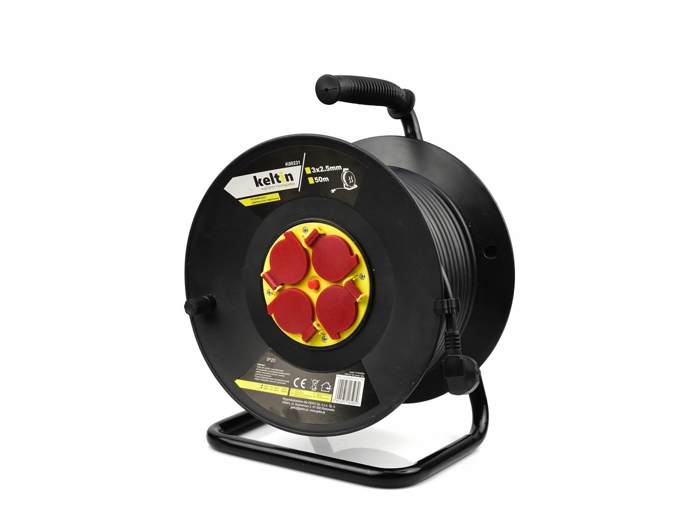

Przedłużacz elektryczny bębnowy 50m 3x2,5mm 4x230V