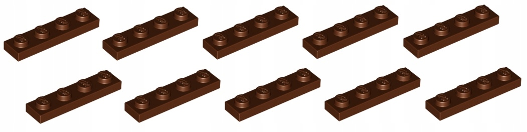 

Lego płytka 1x4 brązowa 10 szt. 3710 Nowa