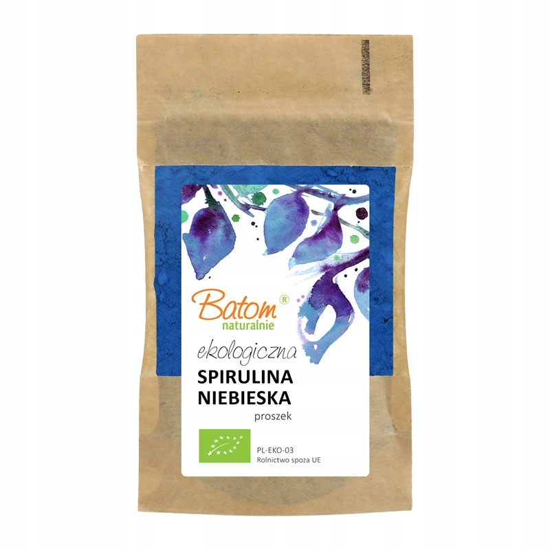 Bio naturalny barwnik spożywczy Spirulina Niebieska 50g Batom