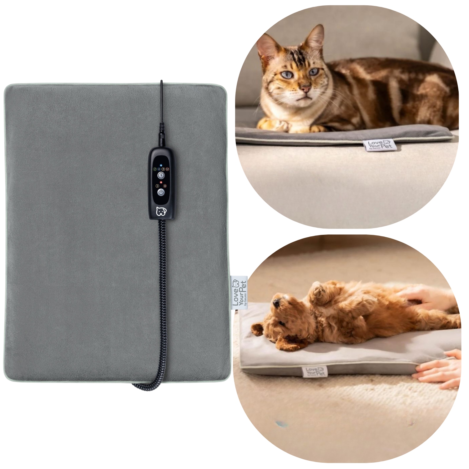 Levně Vyhřívací Podložka Pro Malá Zvířata 41 x 34 cm IPX7 Časovač 2