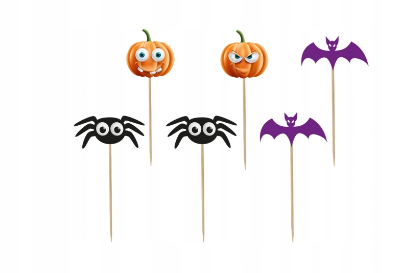 

Topper na Tort Pikery Halloween Pająk Dynia Toper