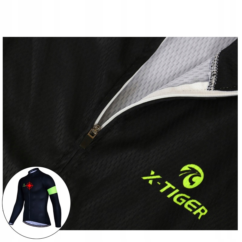 Ocieplana Bluza Rowerowa Męska X-Tiger Termiczna Izolacja Oddychalność 4XL Rozmiar 4XL