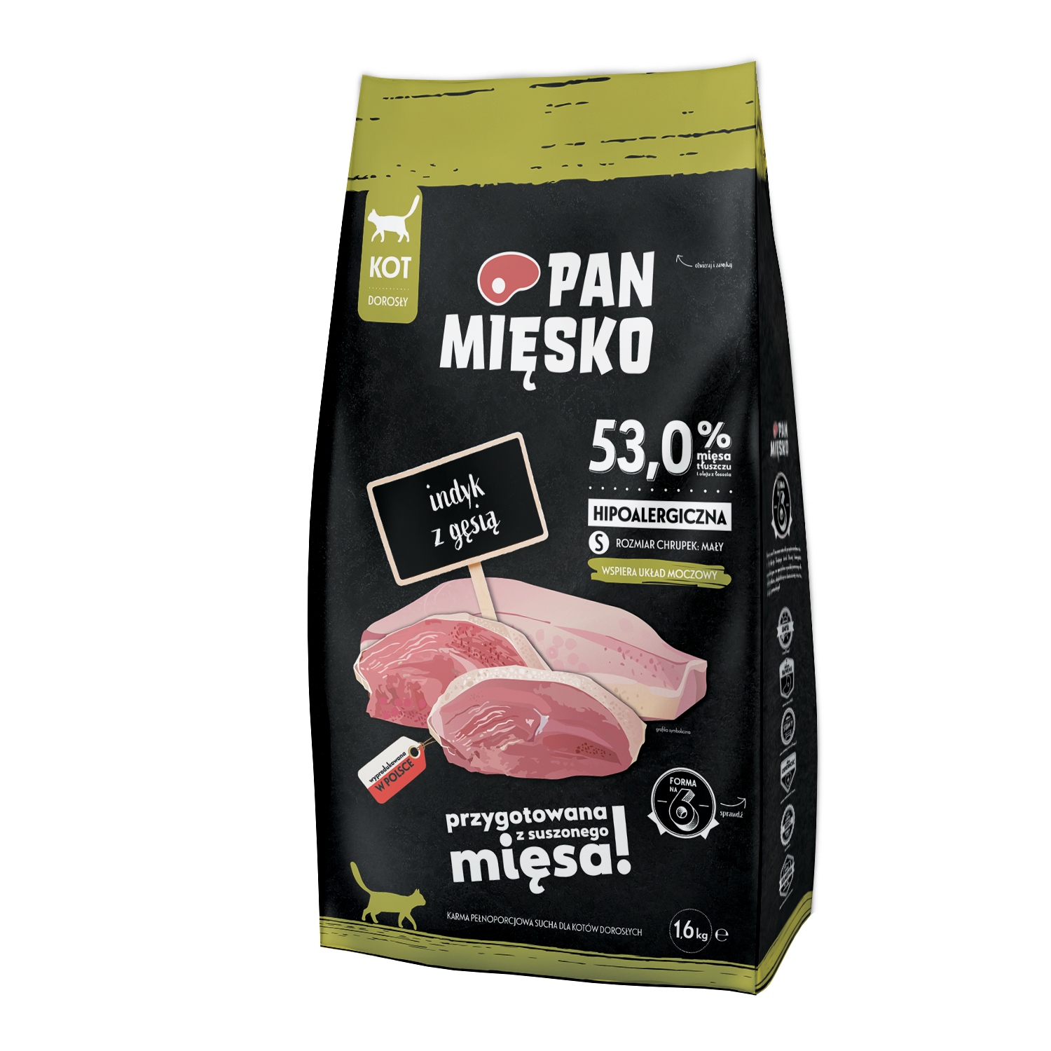 Pan Mięsko Krůta s husou S Pro Kočky 1,6 kg