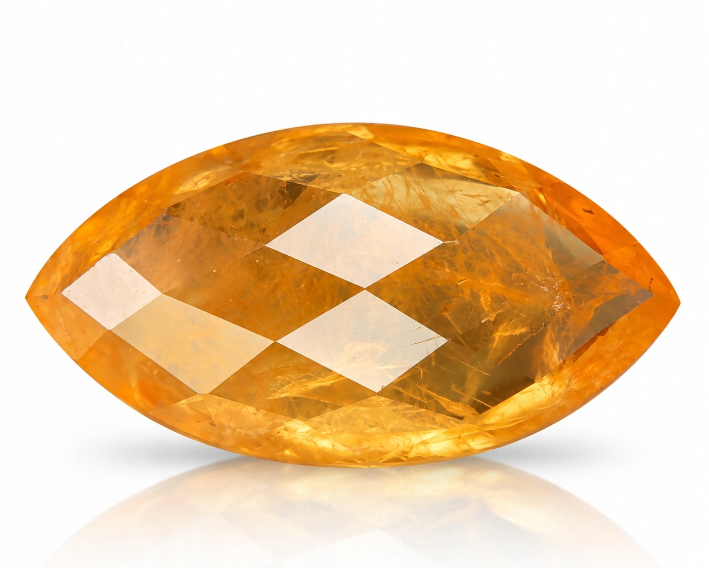 Přírodní safír 2.41 ct Žlutý Markýza Cejlon certifikát Wbd