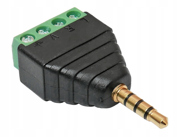 

Wtyk Jack 3.5mm 4P Trrs Terminal Block Delock