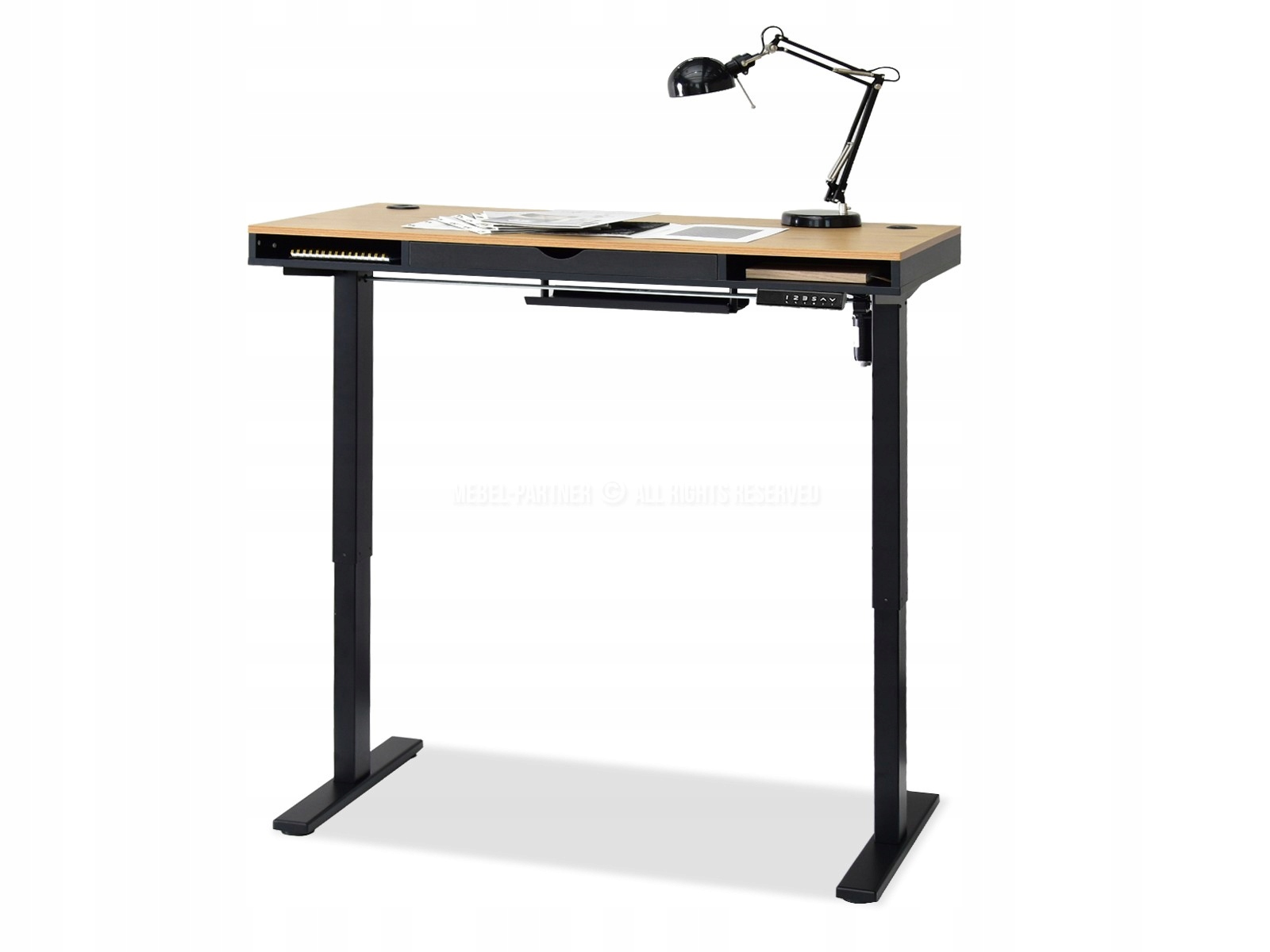 NOWOCZESNE BIURKO PODNOSZONE OTSO 120 CZARNY DĄB EAN (GTIN) 5907698680208