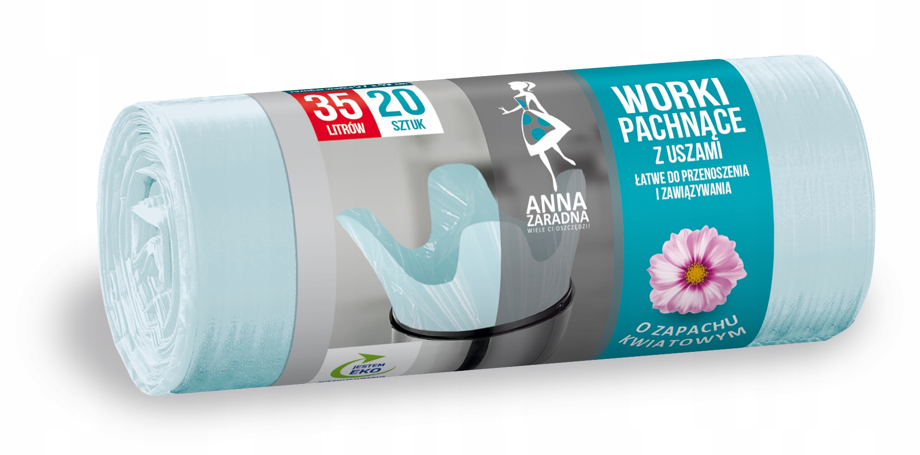 

Az Worki Na Śmieci Z Uszami Kwiatowe 35L 20SZT.