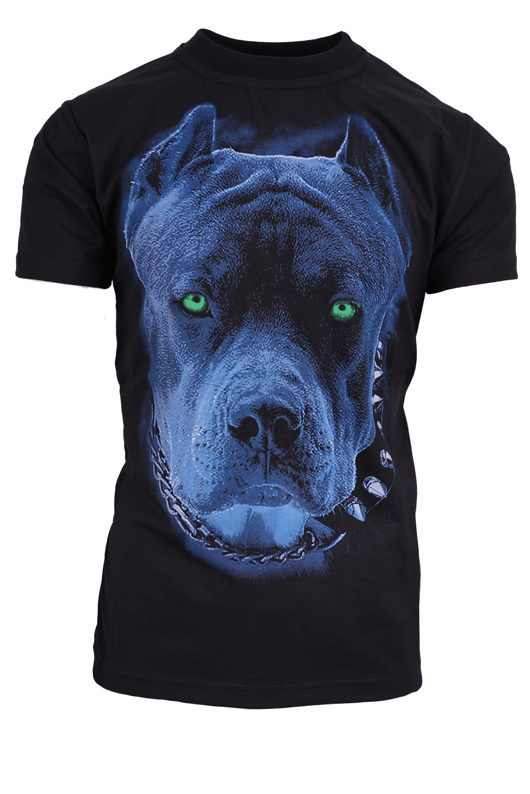 

T-shirt Męski Czarny Koszulka Pitbull Niebieski L