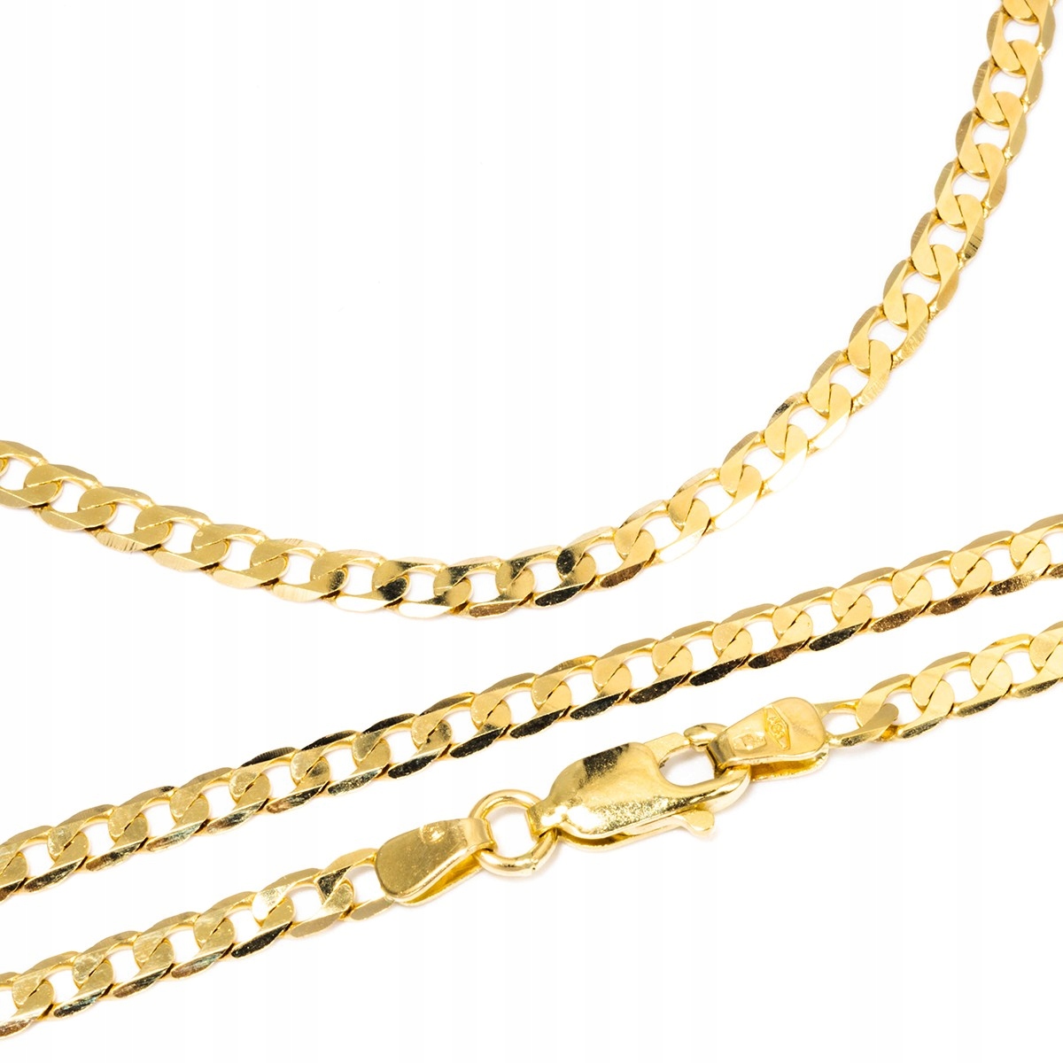 Złoty łańcuszek 585 pancerka gruba 45 cm