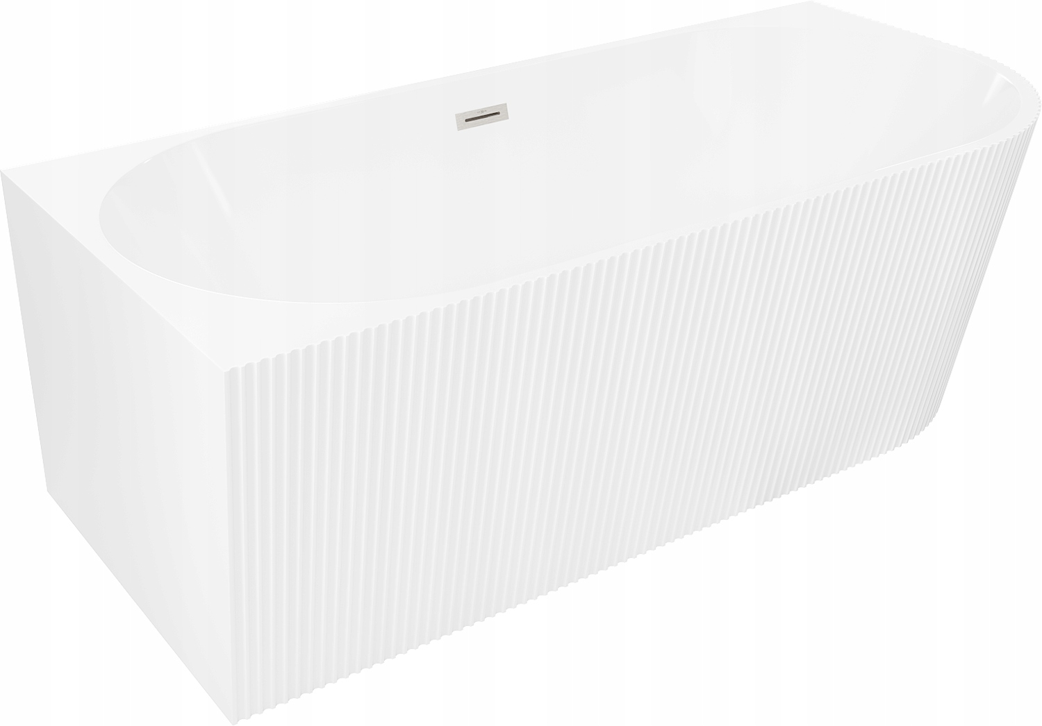 Mexen Silo rohová vana 170x80cm levá bílá kartáčovaný nikl