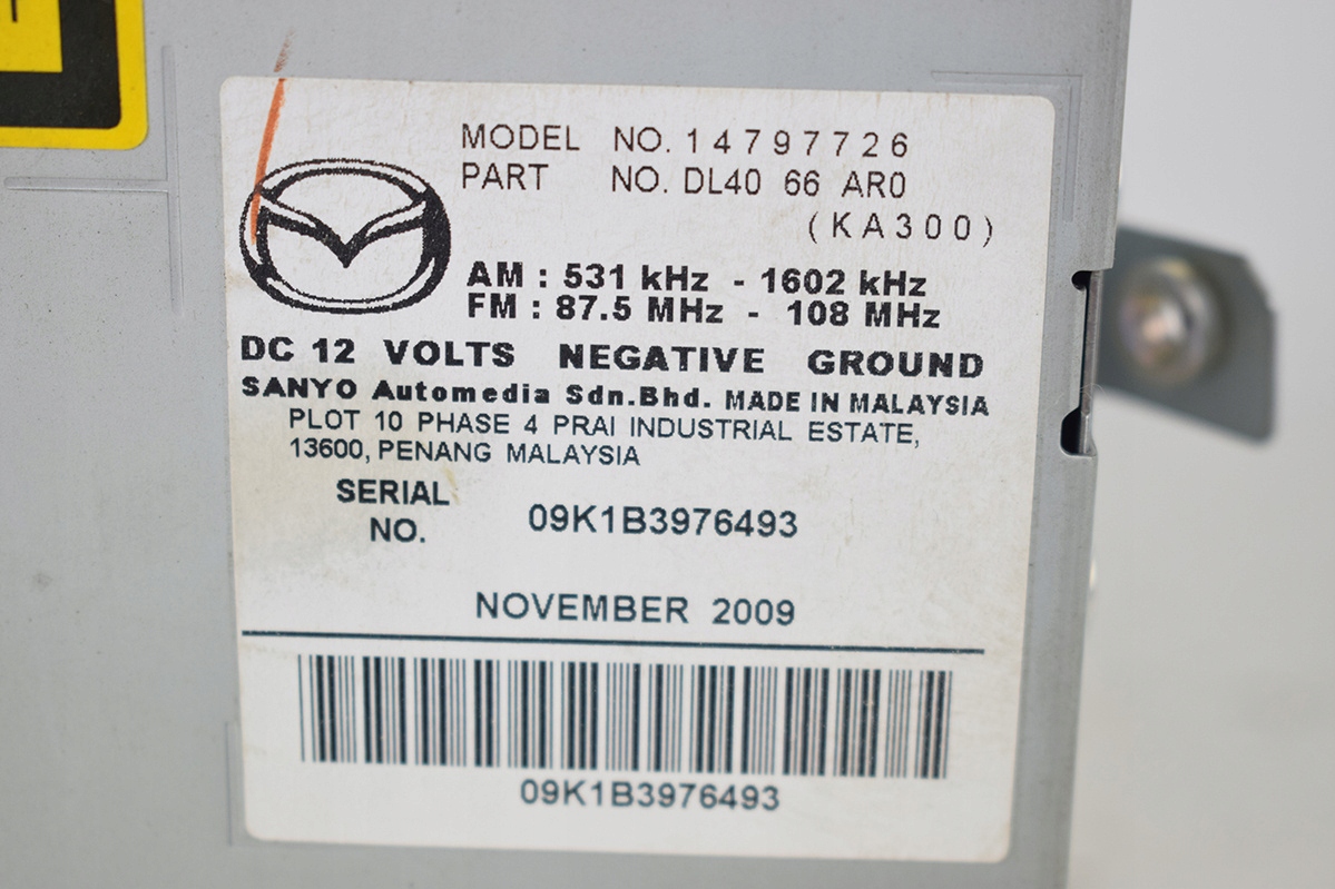 RADIO CD MAZDA 3 14797726