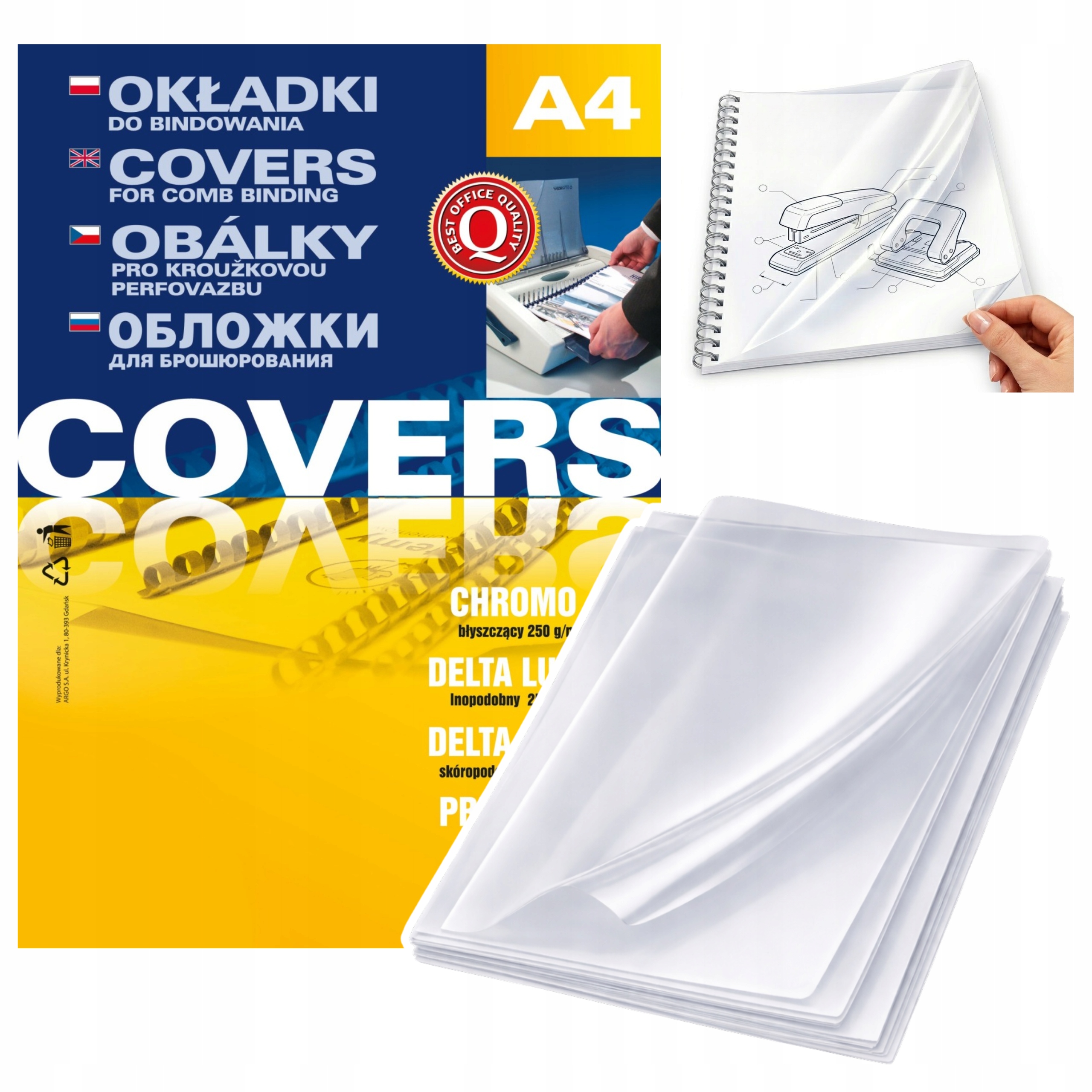 Пленка А4 для переплета бесцветная Argo 150mic