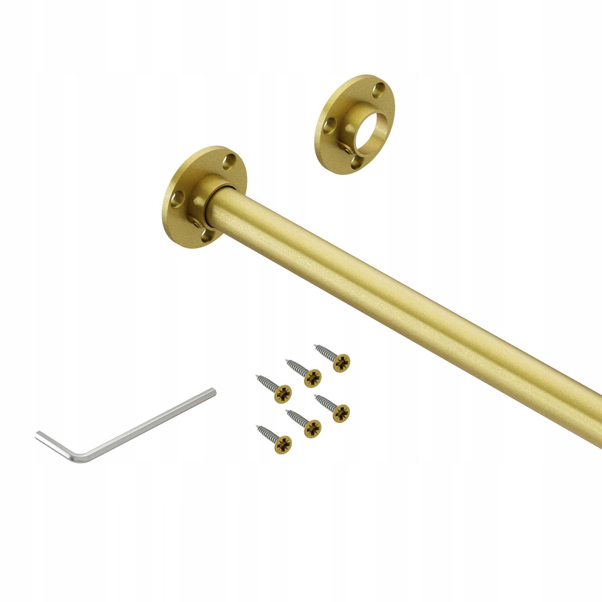 

Złoty drążek do szafy ubraniowy fi16mm 50cm stal