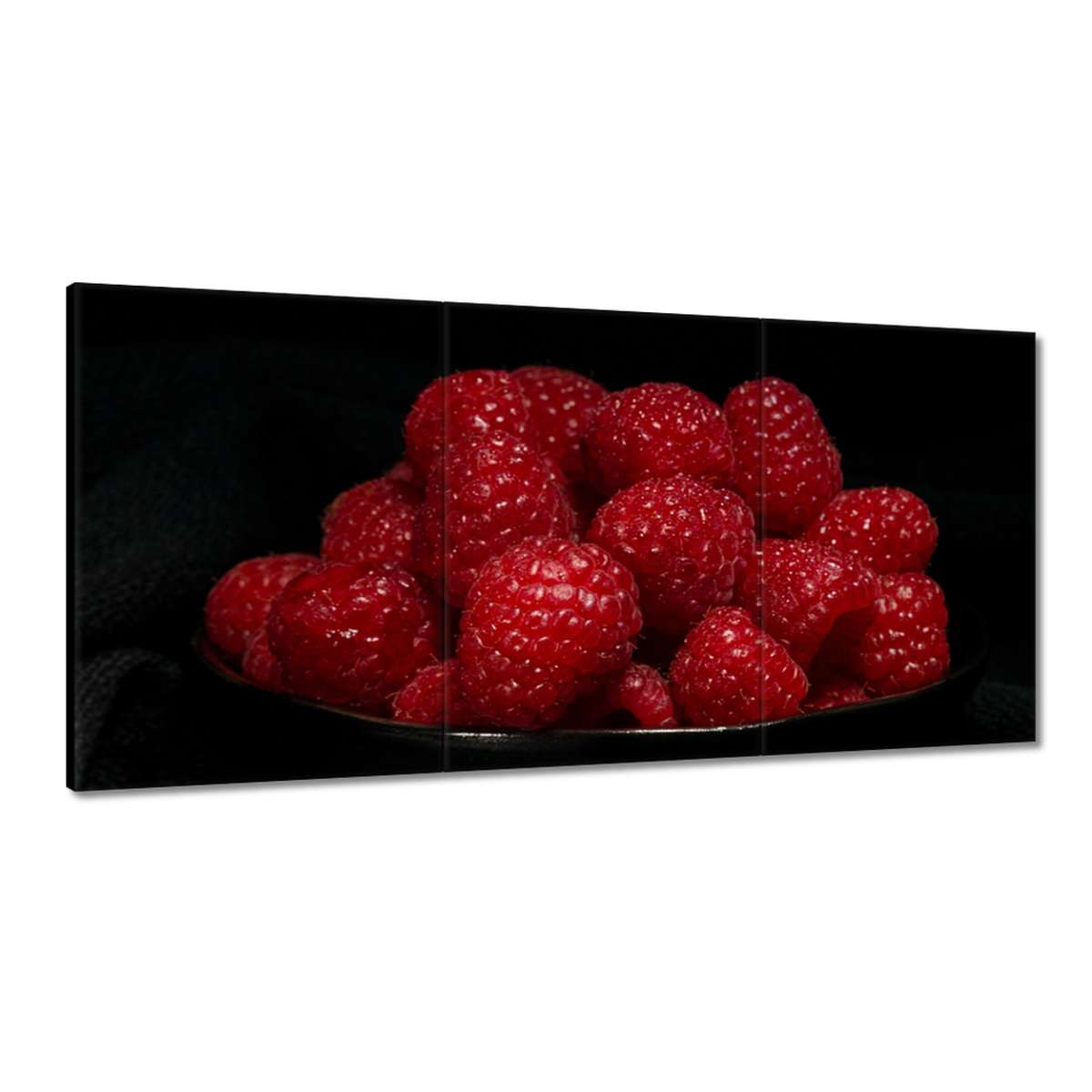 Obrazy 180x90 Zrelé maliny v miske
