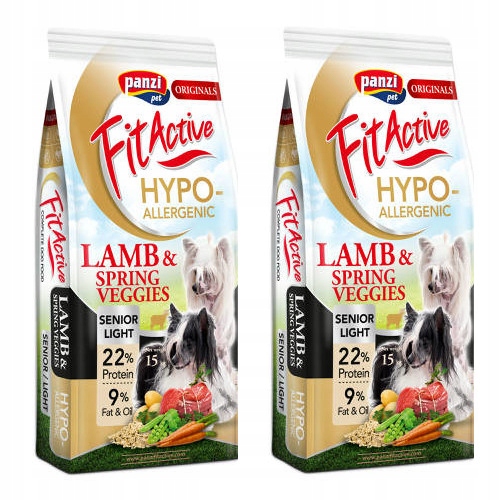 Levně Fit Active Dog Hypoallergenic Light Senior Lamb Monoproteinová 2 x 15 kg