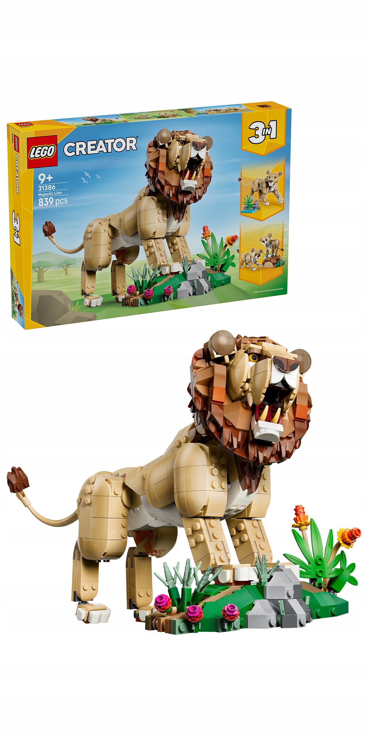 Lego Creator 3v1 31386 Divoká zvířata: Majestátní lev