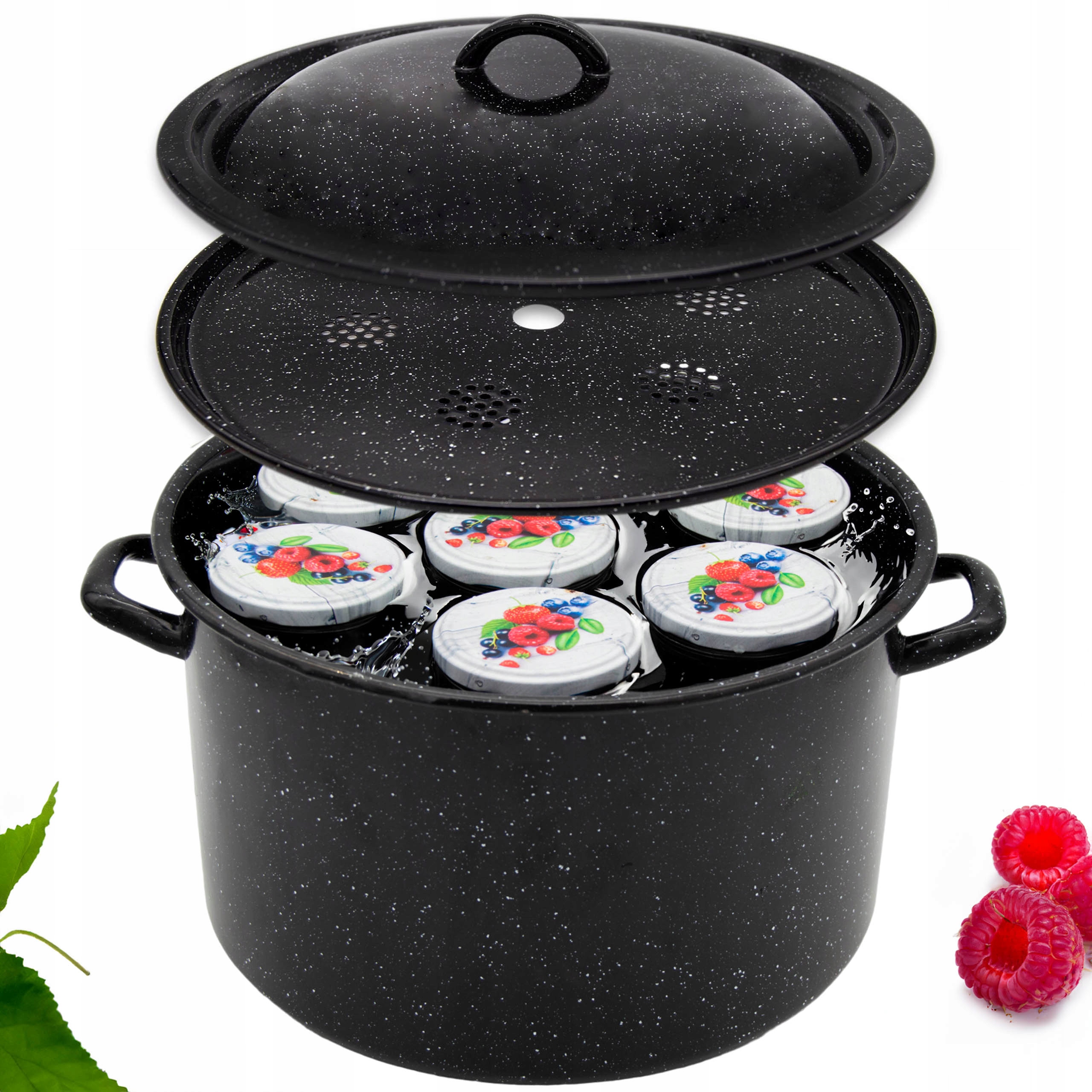 Powidlak emaliowany garnek do pasteryzacji 32 cm