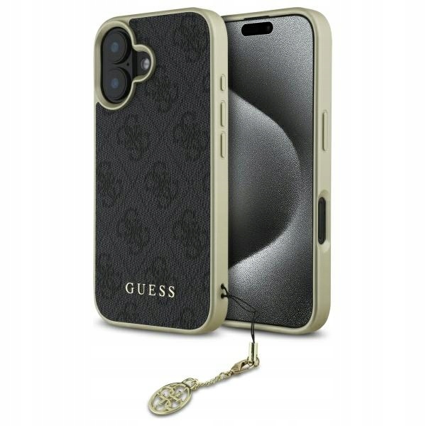 Guess GUHCP16SGF4GGR iPhone 16 6.1" černý/black hardcase 4G Charms Co