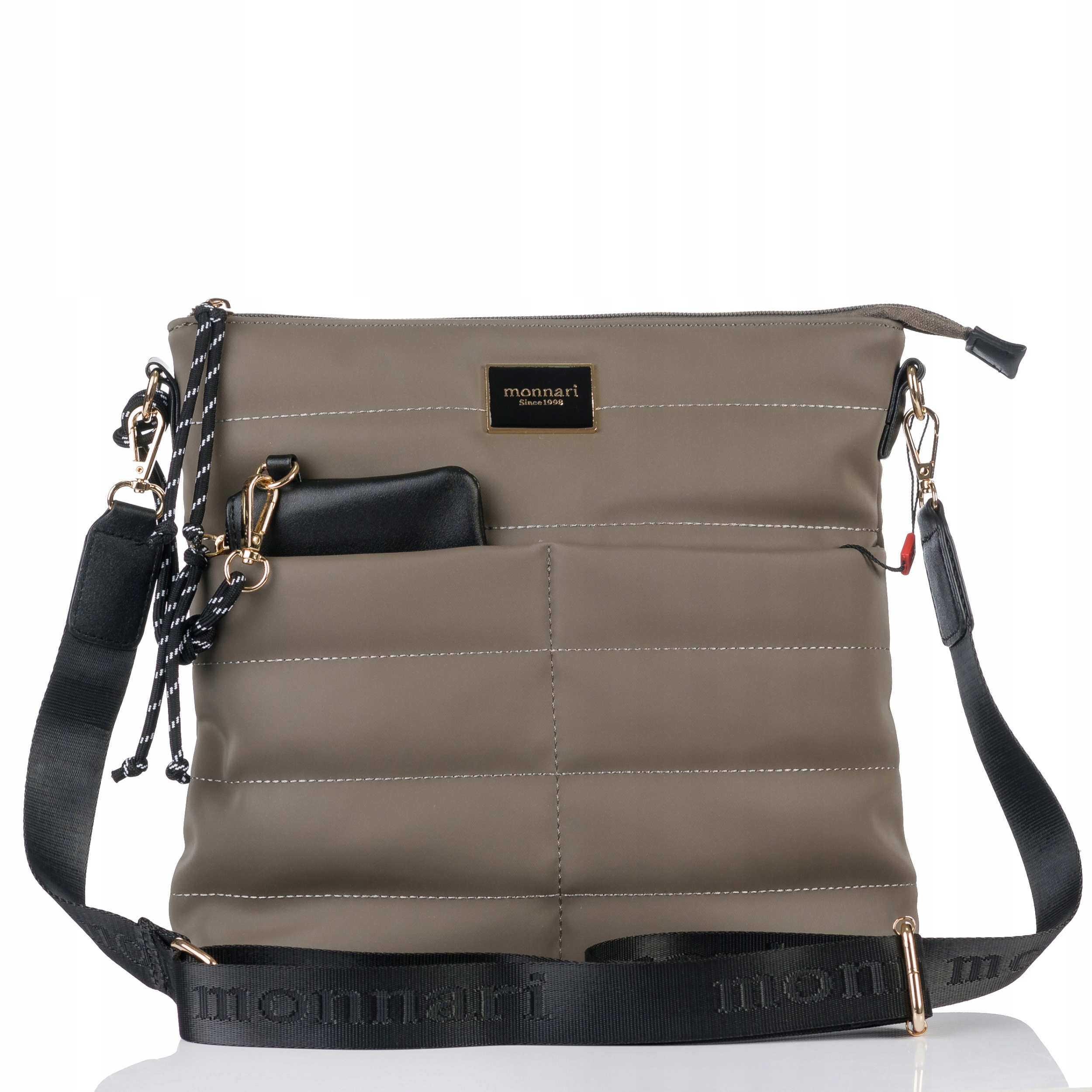 PIKOWANA TOREBKA LISTONOSZKA MONNARI + PORTMONETKA POJEMNA WODOODPORNA Materiał dominujący skóra ekologiczna