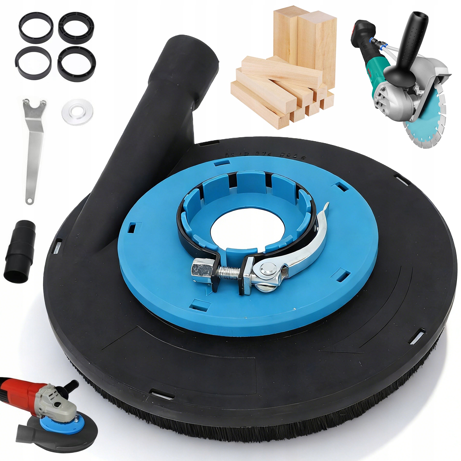 OSŁONA ODSYSAJĄCA DO SZLIFIERKI KĄTOWEJ 230MM DO BETONU PYŁU I CIĘCIA