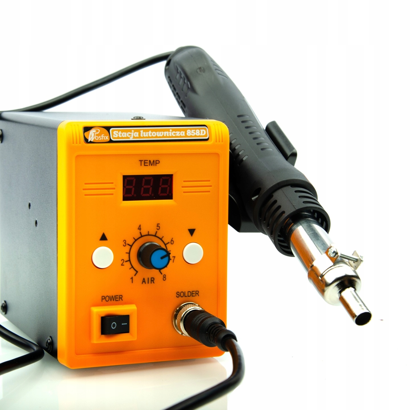 ROSFIX STACJA LUTOWNICZA 858D + DYSZA BUT SPAWANIE PLASTIKU + LUTOWNICA Marka Rosfix