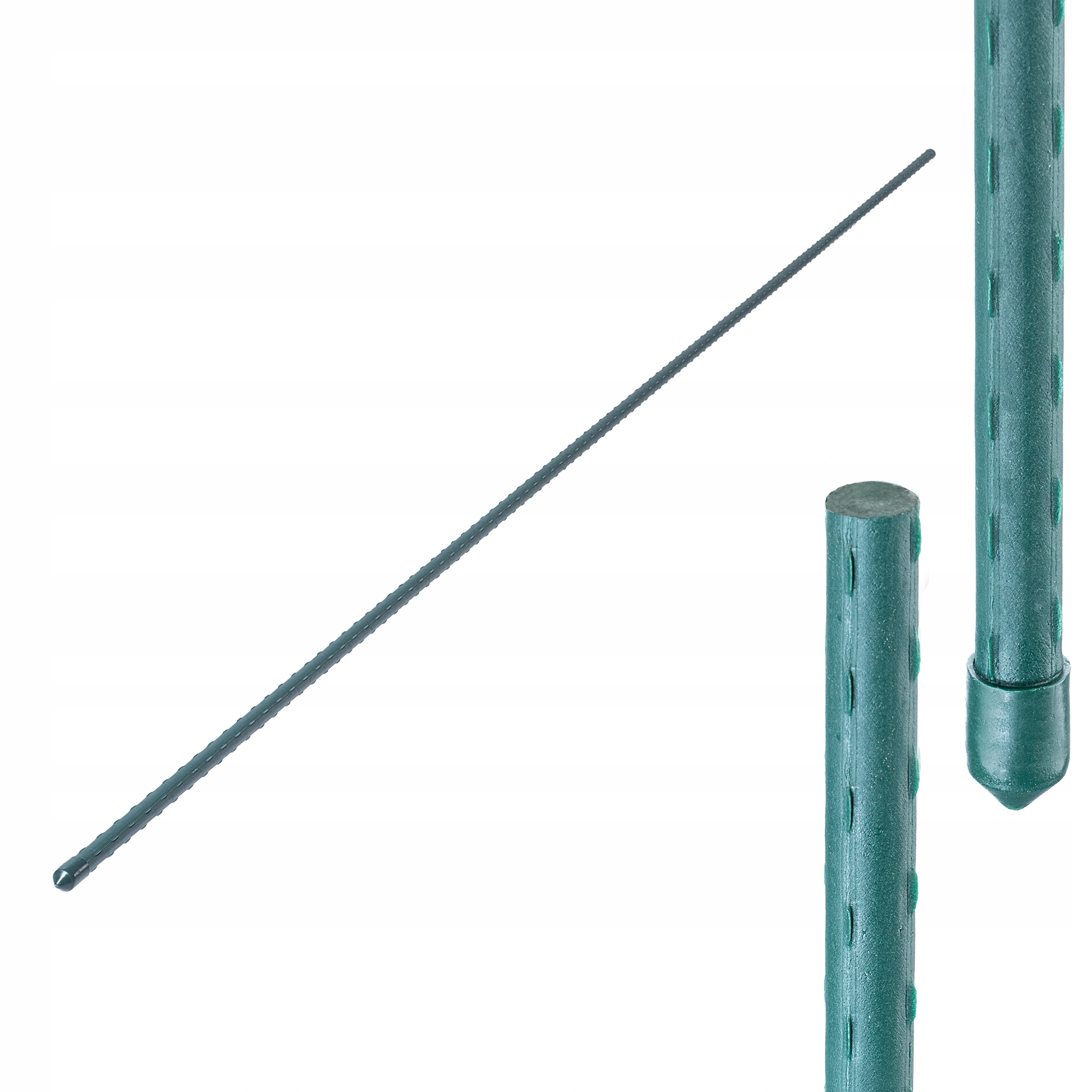 10x TYCZKA DO ROŚLIN 180CM PODPORA POMIDORÓW KWIATY STALOWA POWLEKANA Średnica 11 mm