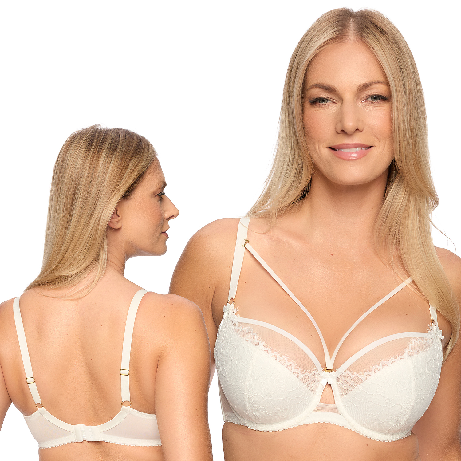 Gaia 1280 Laila ecru 100D Polovyztužená podprsenka