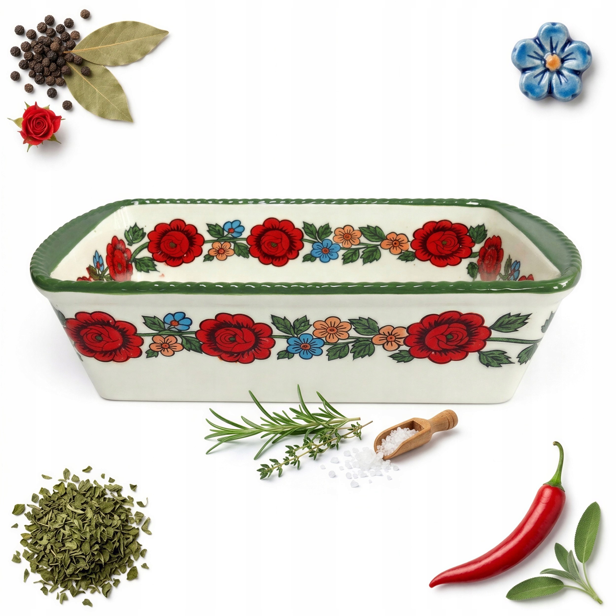 Keramická Forma Na Pečení Chleba Forma Na Biskupský Chlebíček Ručně Malovaná 1,8L Halinka