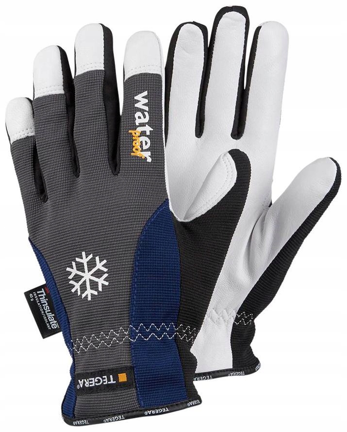 Rękawiczki robocze wodoodporne ocieplane 295 skóra licowa r. 11 Tegera