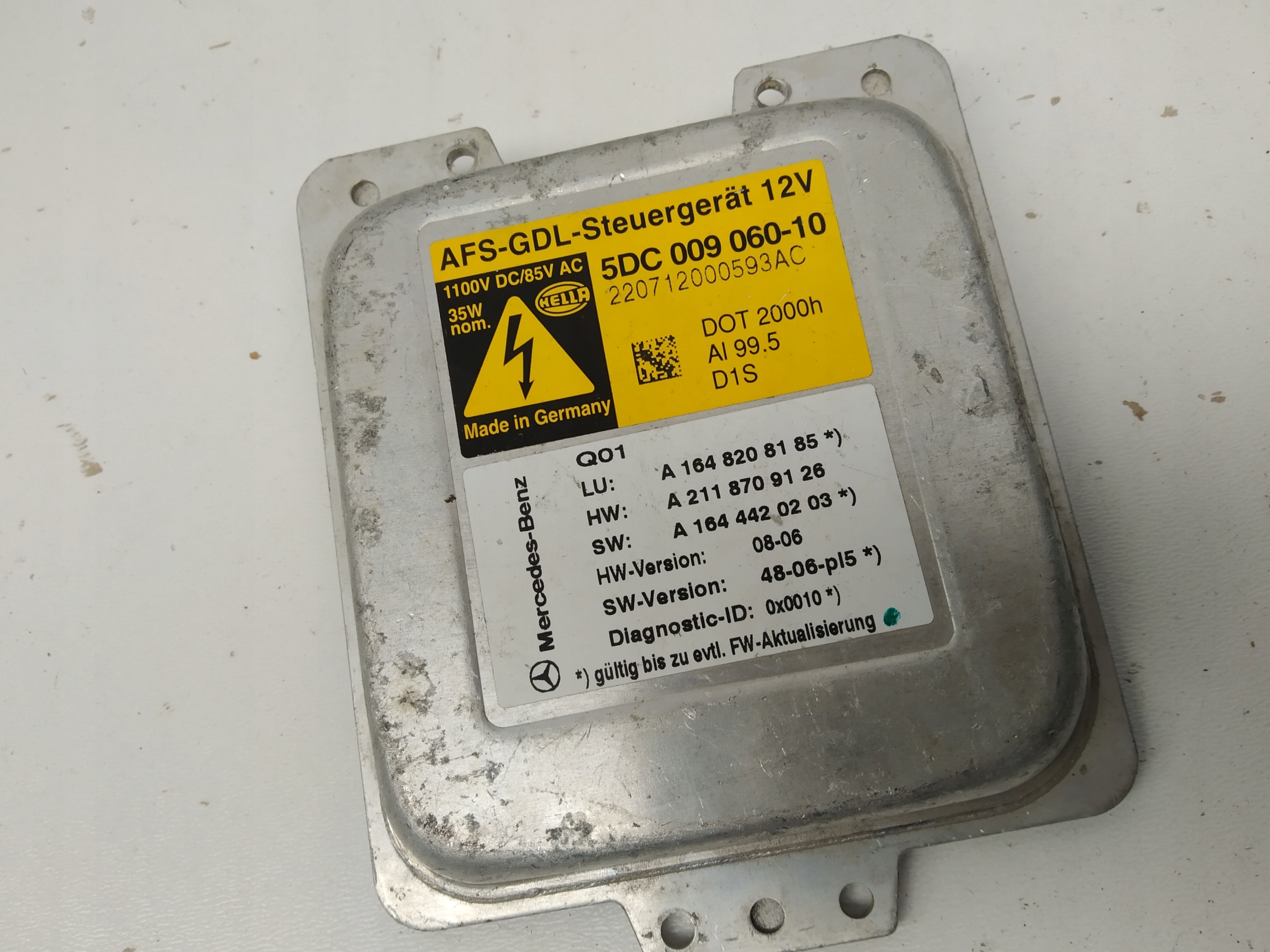 Mercedes ML W164 W211 control unit reflektora xenon D1S original