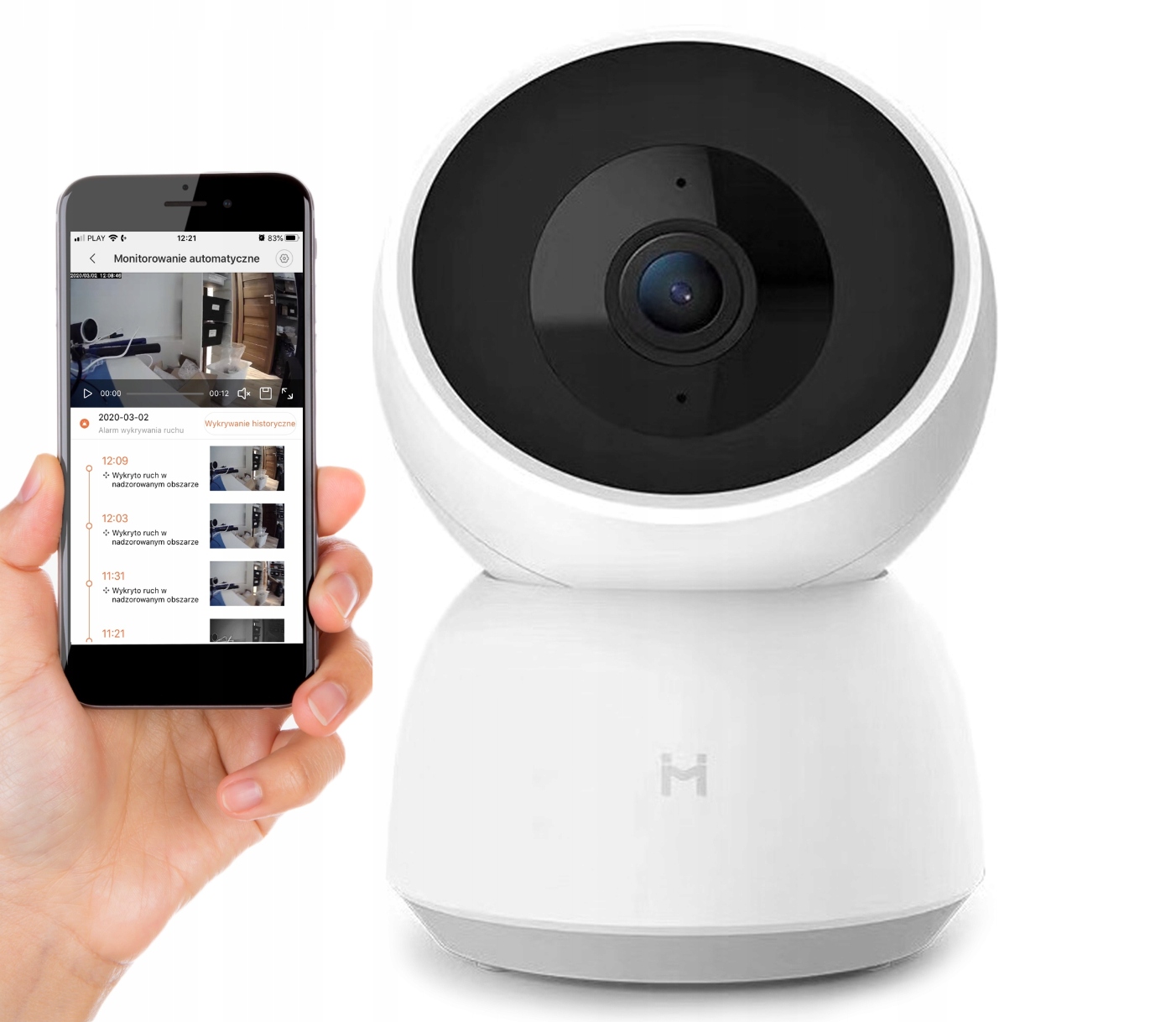 Imilab A1 Kamera Niania Ip 3MPX 2K H265 360° Mikrofon