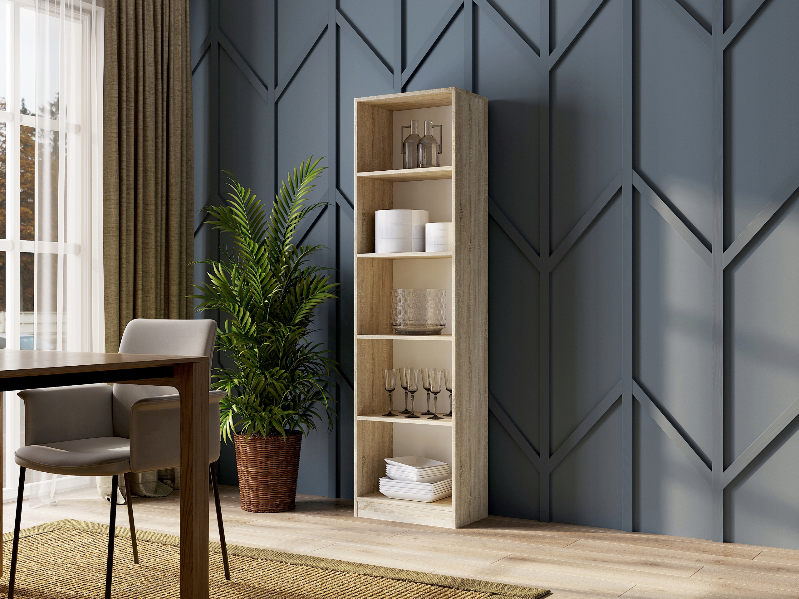 REGAŁ 50CM PÓŁKA SZAFKA KSIĄŻKI SEGREGATORY SONOMA Drzwi brak