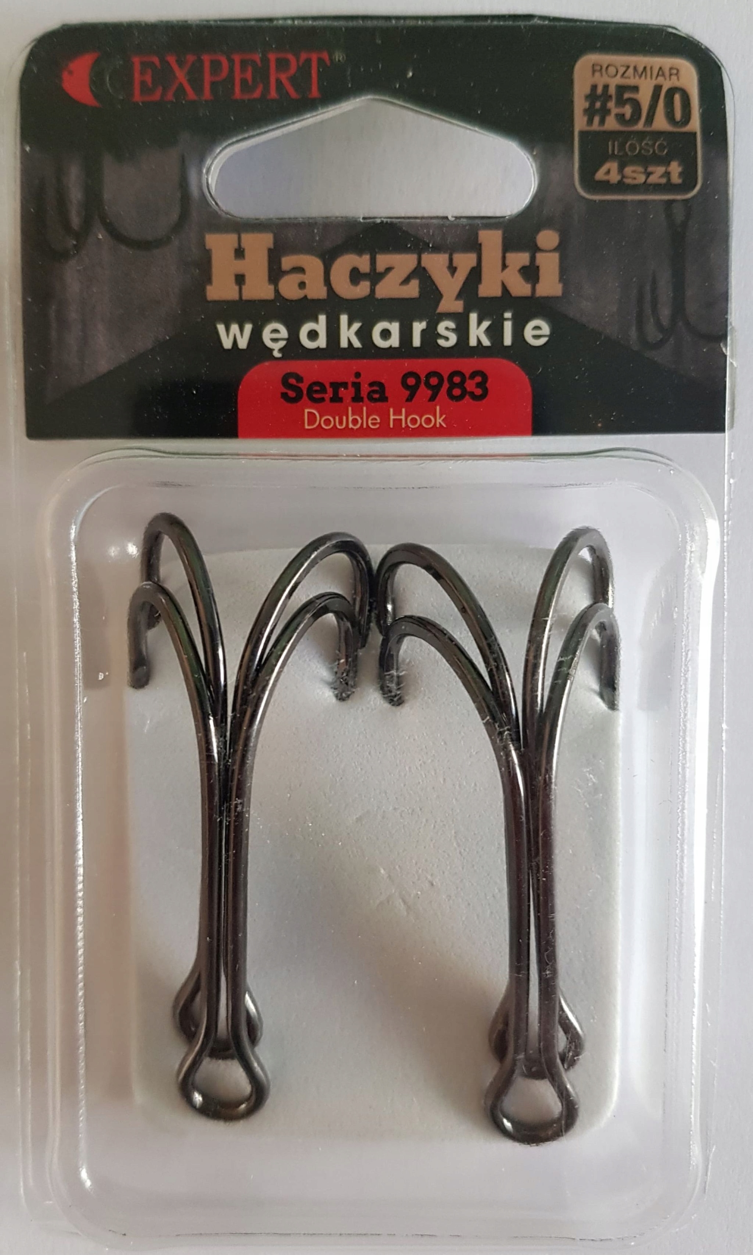 Haczyki Expert Double nr 5/0 brązowy