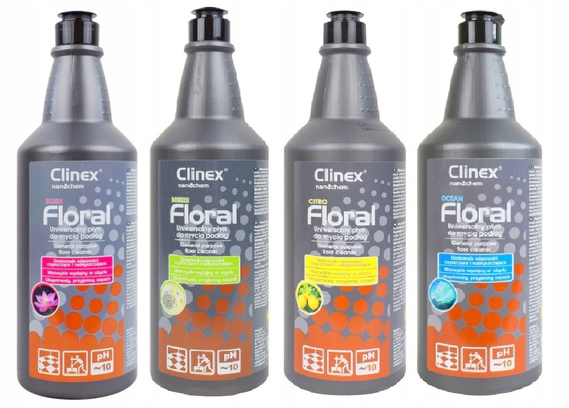 

4x Zestaw Płyn Do Mycia Podłóg Clinex Floral MIX