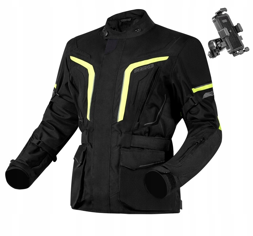Textilná Bunda Ozone Sahara Black/yellow L auad adventure držiak Zadarmo