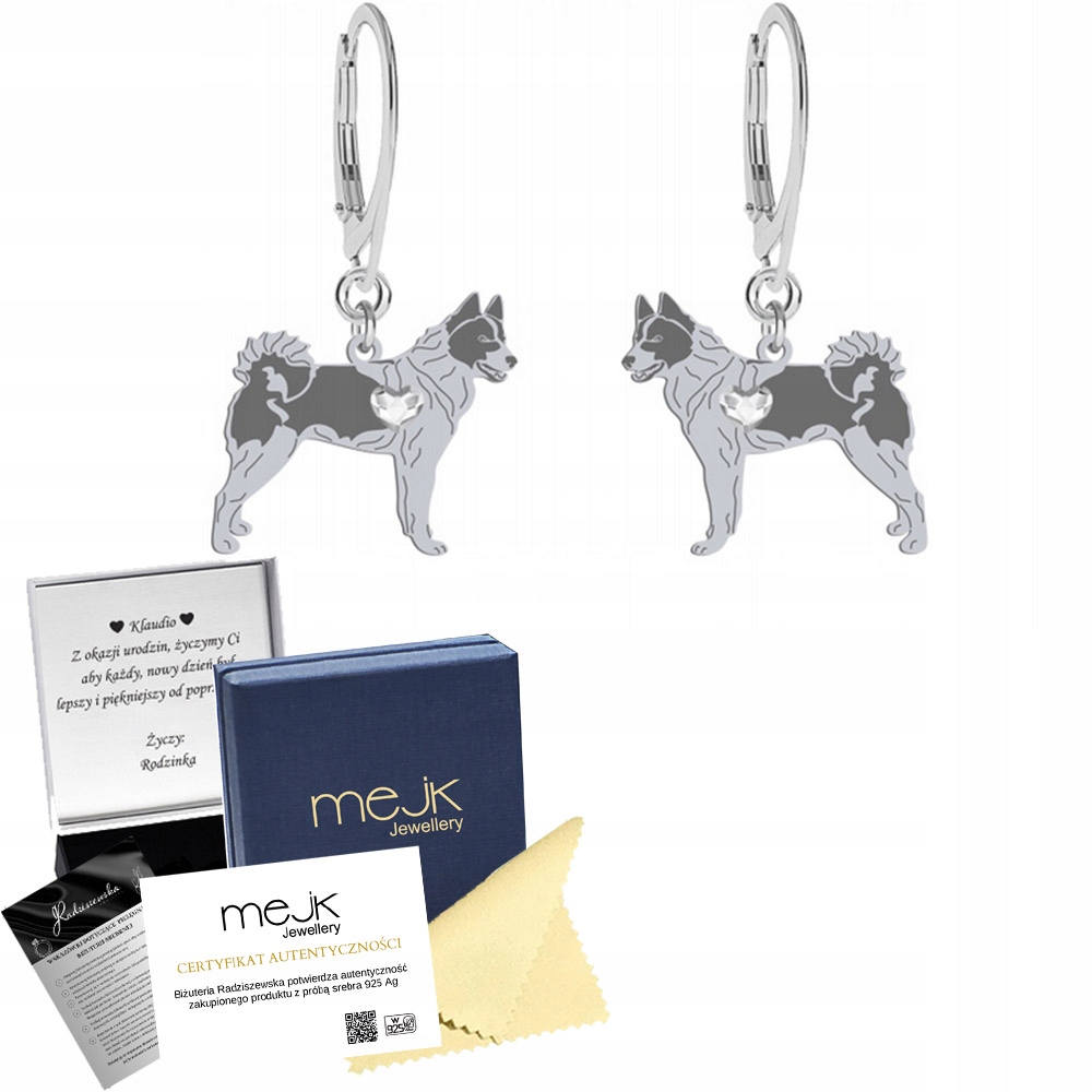 Stříbrné Náušnice Ruská evropská náušnice 925 Dárek Žena Gravírování