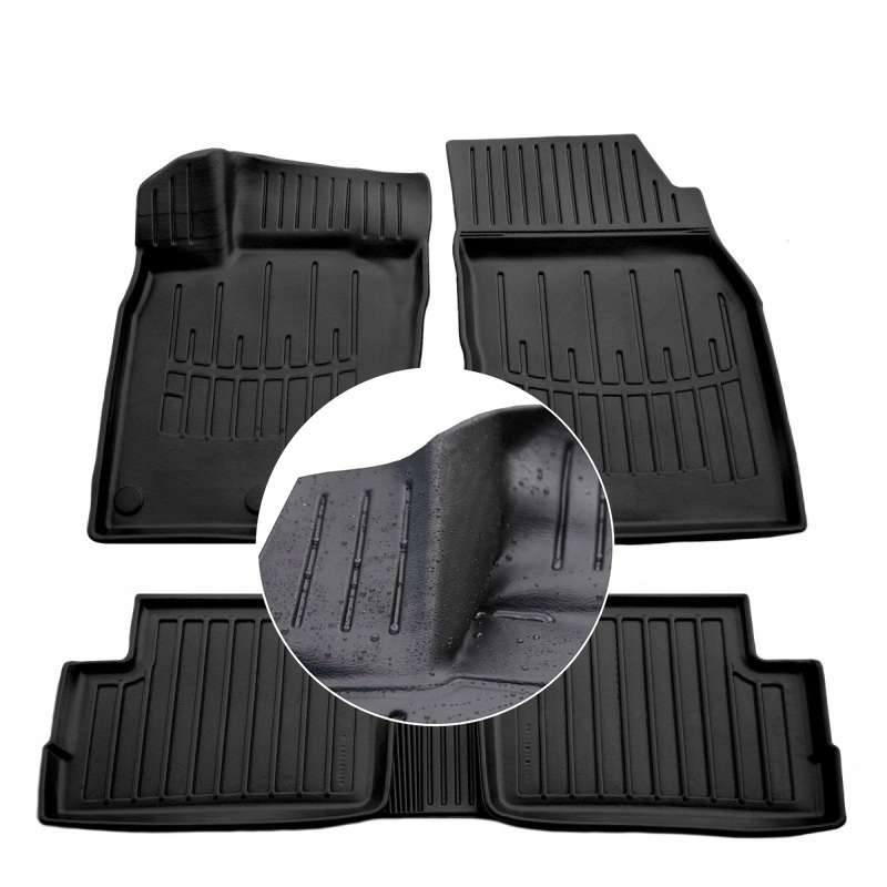 Gumové rohože pro stěrače Nissan Qashqai 2 J11 2014-2021 Korytka Ud