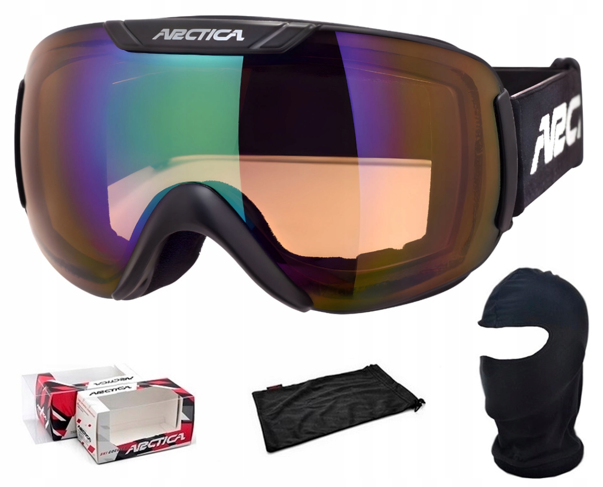 Arctica brýle Arctica G-117E s úpravou proti zamlžování, zrcadlem a kuklou Bonus