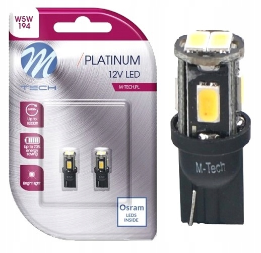 

Żarówka Led W5W T10 6xSMD 5630 Osram Led biała