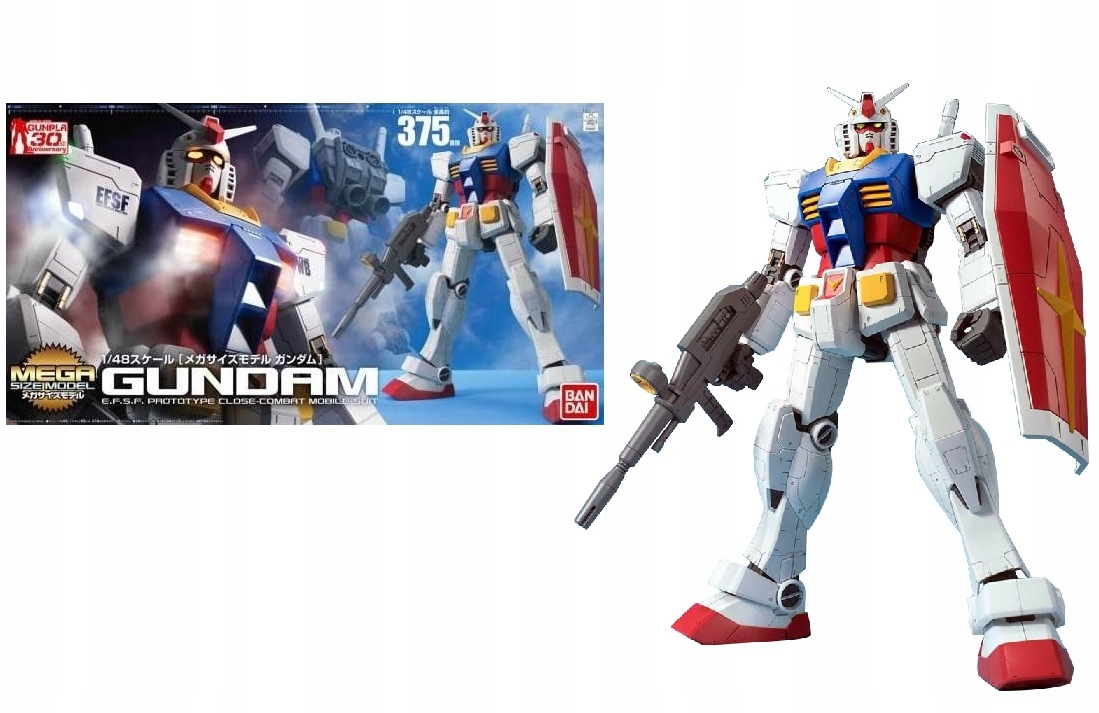 Gundam Size Model 1/48 RX-78-2 Gundam Modelářský set 37,5 cm