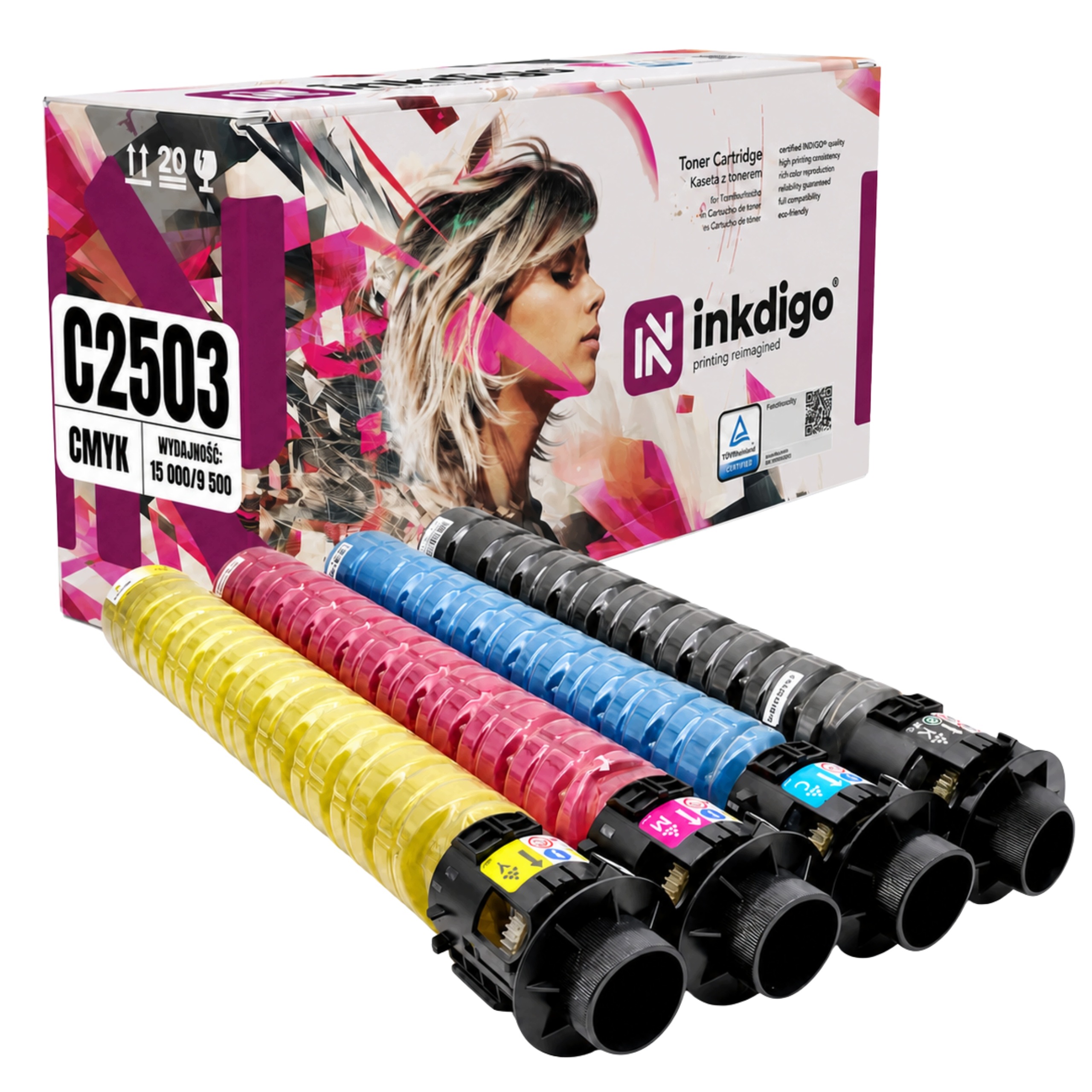 4x Toner pro Ricoh Mp C2011SP C2503SP C2503ZSP