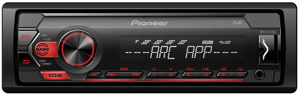Pioneer MVH-S120UB Usb Aux 4x50 W červený Poľská Distribúcia