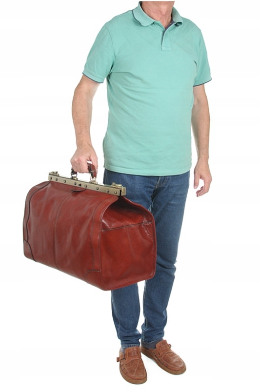 KUFER SKÓRZANY NESESER PODRÓŻNY TORBA PODRÓŻNA Wzór dominujący bez wzoru