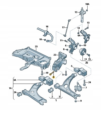 NOWA ORYGINALNA ŚRUBA ZAWIESZENIA OE N10141003 Typ samochodu Autobusy Samochody ciężarowe Samochody dostawcze Samochody kempingowe Samochody osobowe